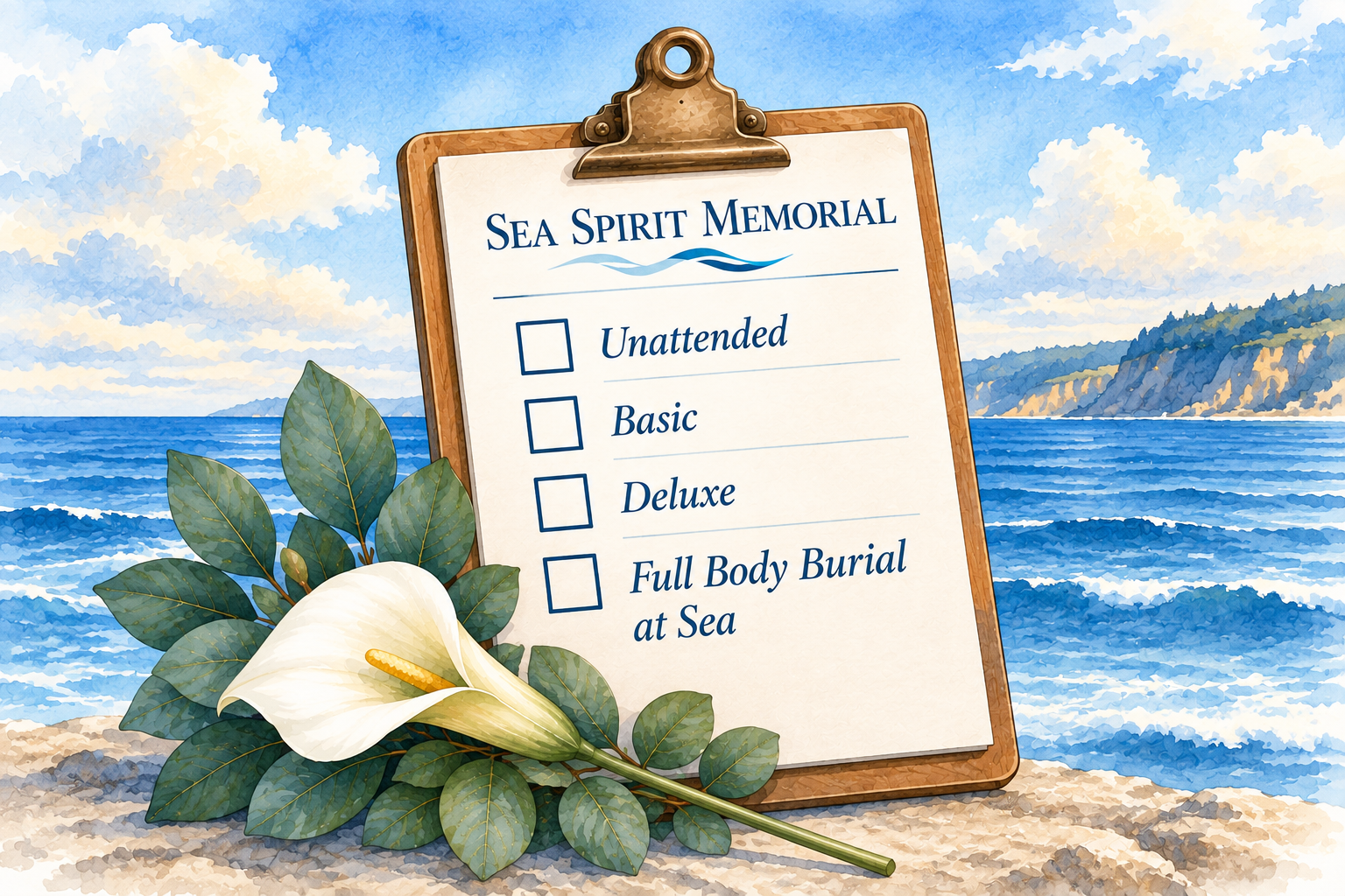 Sea Spirit Memorial ocean memorial service options