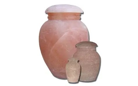 Himalayan salt urns for burial at sea