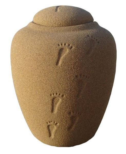 Biodegradable sand urn for burial at sea